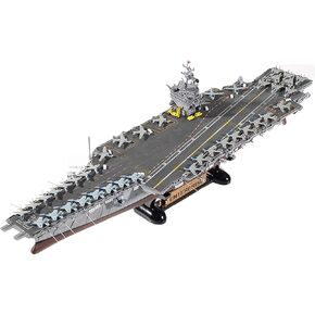 Academy 14400 1:600 US Navy USS Enterprise CVN-65 Plamodel Plastic Hobby Model Aircraft Carrier Kit Toy with Display Stand (Paint Not Included)