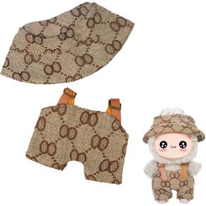 مجموعة لابوبو دمية مجموعة Luxe Labubu Couture: مصمم Romper & Hat تعيين لهواة الجمع المميزين (وليس لعبة - 12+ فقط) بنية