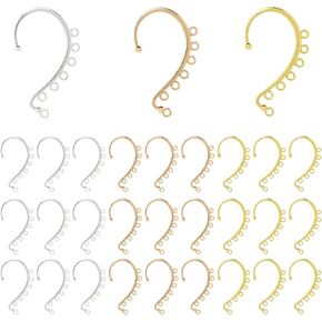 HONBAY 30PCS NO PIECRICE EAR CUFF CLIPS 7 HOLES EAR WRAPS SPOLOY HEDRESTES ENCREDENTS HEDERS JONDENS