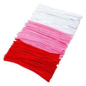 300 PCS عيد الحب منظفات الأنابيب الطويلة تشنيل سيقان سميكة غامضة عصي الحرف اليدوية DIY فرشاة أنابيب أنابيب فرشاة لحفل الزفاف