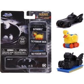 Jada Toys Nano Hollywood Rides Batman Returns Batmobile 3 PK, Black