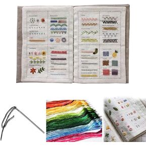 DIY غرزة كتاب التطريز ، كتاب غرزة التطريز ، كتاب خياطة التطريز ، كتاب التطريز ، كتب الخياطة للمبتدئين البالغين