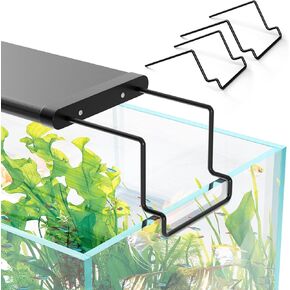 2 PCS Aquarium Light Riser for Rimmed/Rimless Fanks ، قوس حوض Aquarium Light High Holder ، موسع مصباح خزان السمك الصلب يقف LED ، مصارف الضوء على الحوض -الحوض (العرض 4.3 بوصة)