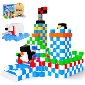 81pcs الكتل المغناطيسية ، ألعاب بناء المغناطيس للأطفال الصغار ، ألعاب التوحد الحسية ما قبل المدرسة لأولاد وفتيات يبلغون من العمر 3 سنوات ، مكعبات مغناطيسية بالنسبة للأطفال الذين تتراوح أعمارهم بين 3-5 4-8