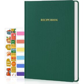 WEMATE Recipe Book to Write in Your Own Recipes, Hardcover Blank Recipe Books, 75 Recipes for Family to Organize Your Recipes, Cooking Gifts,6" x 8", Purple