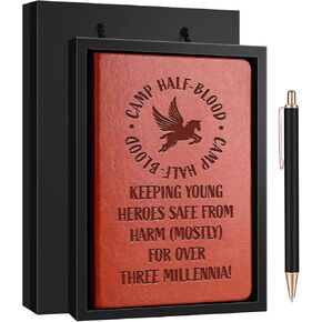 Percy Book Lover Gift Camp Half Blood Faux Leather Journal Bookish Gifts Greek Mythology Gift Percy Movie Gift Lotus Journal(Horse-Lotus)