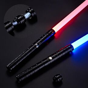 Lightsaber 2PCS 15 RGB ألوان مع 4 أوضاع 6 تأثيرات صوتية USB قابلة لإعادة الشحن للأطفال أطفال الأضواء الهدايا للبالغين Cosplay Sword Up Sword