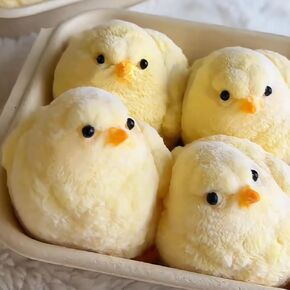 4 Pack Handmade Taba Squishy Fufu Soft Fidget Squeeze Toys, Stress Relief Sensory Toy, Chicken Squishies for Adults