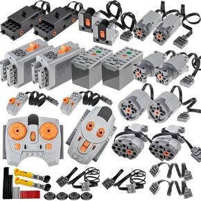 44Pcs Power-Function Technic-Motor Battery Infrared-Remote-Control-Receiver Train, Motor-Power Change Parts Compatible with mainbrands Technic-Parts