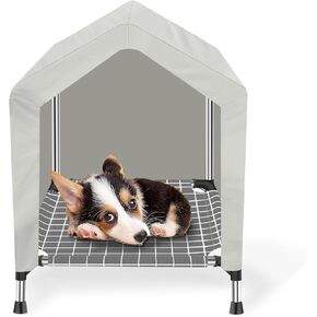 Elevated Dog House for Outdoor or Indoor - Waterproof Dog Tent Cat House, Dog Sunshade Tent, Pet House with Removable Cover, Suitable for Medium Cats Dogs