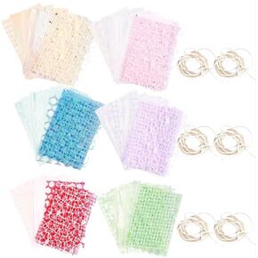 Cekikibi 156 Sheets Scrapbook Paper&Mesh Fabric Assorted Set 6 Pack Textured Mixed Special Paperfor Letter Writing Scrapbooking Embellishments Planner Bullet Junk Journal Supplies Collage Background