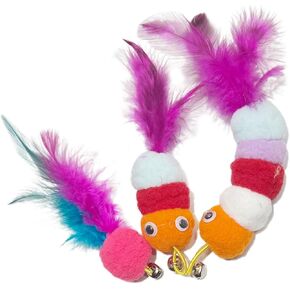 3PCS Cat Feather Toys with Bell, Cat Toys for Pet Cat,Rolling Balls Satisfies Indoor Kitten's Hunting, Chasing and Exercising Needs
