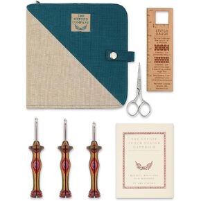 مجموعة نقاط Oxford Punch Needle العادية - 3 أحجام | مصمم بشكل مريح مقبض Symfonie Wood Contlull Colorful | نصيحة الصلب الكهربائي | مثالي لكمة إبرة التثبيت