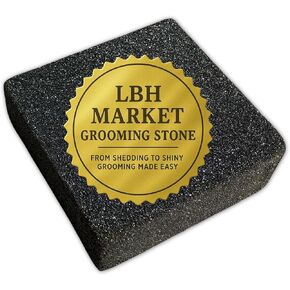 LBH Market Grooming Block للخيول-الحجر الثقيل من الحجر 4 "x4" × 1.5 "-يزيل الشعر والأوساخ والبيض والبوت-يترك معطفًا ناعمًا ولامعًا-أداة الاستمالة للماشية والحيوانات الأليفة