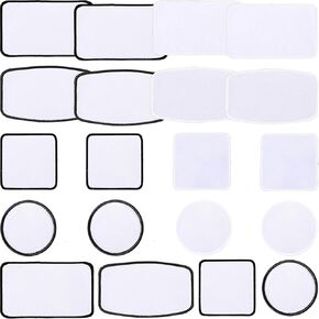 40 PCs Sublimation Blanks Patches - Large Iron-on Patch with Black Border - Exquisite Fabric Patches for DIY Hats Backpack T-Shirt Project (Mixed)