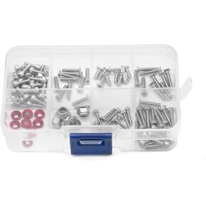 مسامير معدنية تم تعيينها لـ Arrma 1/18 RC Car Granite/Typhon/Mojave Grom ، مجموعة المسمار RC ، مسامير سداسية الصلب ، مربع أدوات إصلاح البديل ،