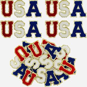 24 Pcs Letter Patches, Iron on Patches Sew On Alphabet for DIY Crafts Clothing Accessory Decor Supplies Style 1