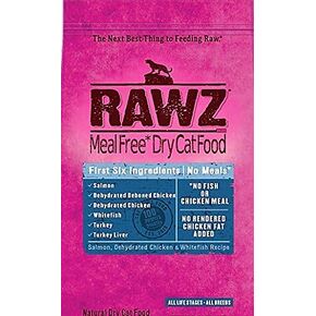 طعام القطط المجفف Rawz ، سمك السلمون ، الدجاج والأسماك البيضاء وصفة قطة - حقيبة 7.8 رطل ، بسرعة ، من قبل سوق الحيوانات الأليفة Jak فقط