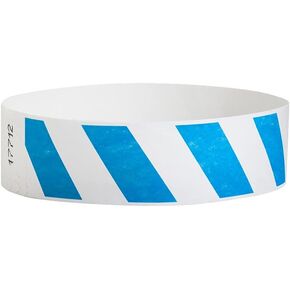 500 WristCo Red, White, and Blue Tyvek Wristbands for Events – Security Cuts & Tamper-Proof Design to Prevent Reuse – Premium-Grade Bracelets for Hospital & Medical ID, Party & VIP Identification