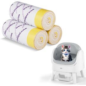 60 أكياس بطانات صندوق القمامة ، متوافقة مع Autoscooper 11 Open Open-Tomatic Cat Self-Telfing Cat Robot Box ، 3 أكياس القمامة الرباطية ، 23.62 × 11.81 بوصة （3 حزم/60 تهم）
