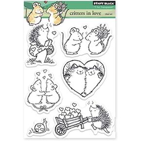 Penny Black Critters in Love Decorative Stamp