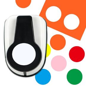 Hkkyo Circle Punch 1 بوصة ثقب اللكمات اللكمات لصياغة ، ABS وسبائك الزنك ، الفضة