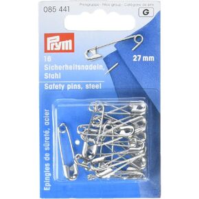 PRYM ، 27 مم ، فضة ، 16 دبابيس أمان PC ، 9.3 × 5.7 × 0.7 سم ، العد