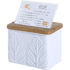 Nikky Home 4x6 مطبخ المعادن الوصفة مربع مع البطاقات والمزارع ، ونمط نقش النبات