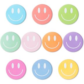 ملاحظات لزجة Agincberry Smile - 30pcs ملونة Preppy Self -Discond Notes Mini Smile Face Memo Memo Memo Pads الإبداعية على شكل مؤتمر المفكرة