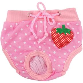 MERRYHAPY Comfortable Cotton Dog Diapers for Female Dogs Washable Pants for Menstruation and Heat Size Reusable Absorbent Pet Diapers for Cats and Dogs