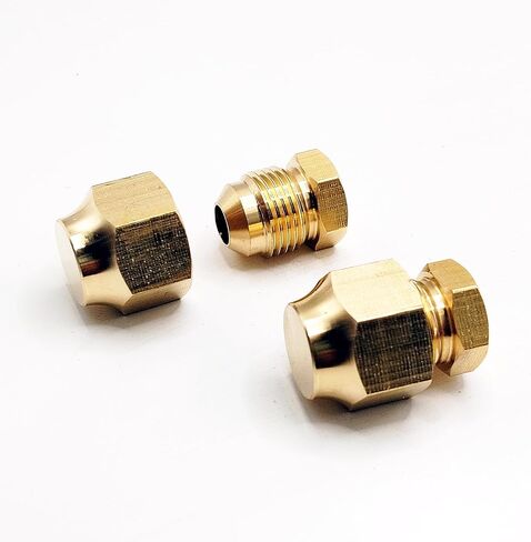 3/8'' Female Flare Swivel Brass Adapter Product Assortment for RV BBQ Grill Fire Pit Heater Gas Hose connector Coupling, 3/8-inch Flared Unions Swivel Nut Fittings (6-Pack) in Saudi Arabia