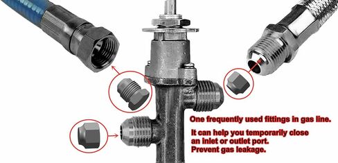 3/8'' Female Flare Swivel Brass Adapter Product Assortment for RV BBQ Grill Fire Pit Heater Gas Hose connector Coupling, 3/8-inch Flared Unions Swivel Nut Fittings (6-Pack) in Saudi Arabia