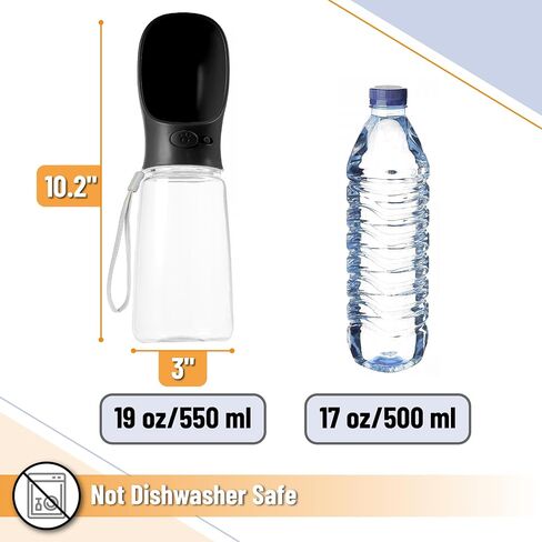 Mr. Pen- Dog Water Bottle, 19oz, Large, Blue, Portable Dog Water Bottle, Dog Travel Water Bottle, Dog Water Bottle Dispenser, Portable Water Bottle for Dogs, Pet Water Bottle, Travel Dog Water Bottle in Saudi Arabia
