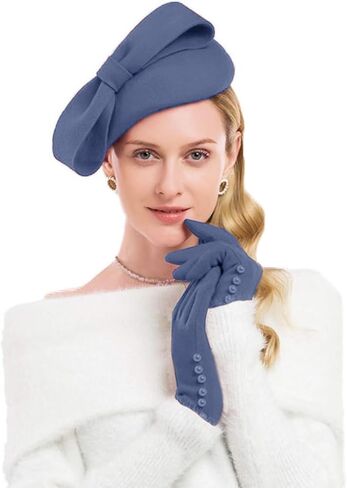 British Style Pillbox Hat Women Church Wedding Winter Vintage Fascinator Beret 100% Wool Felt Hat with Veil in Kuwait