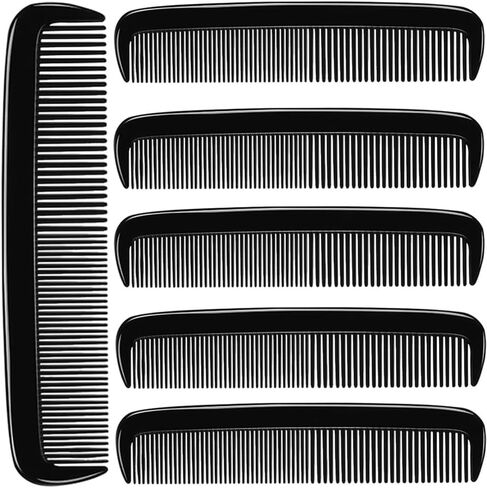 LUXXII (6 Pack) 5" Pocket Hair Comb Beard & Mustache Combs for Men's Hair Beard Mustache and Sideburns in Saudi Arabia