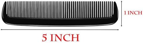 LUXXII (6 Pack) 5" Pocket Hair Comb Beard & Mustache Combs for Men's Hair Beard Mustache and Sideburns in Saudi Arabia