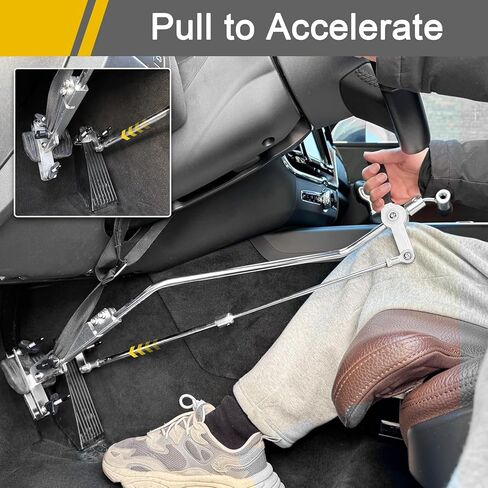 Hand Controls for Disabled Drivers New Model Push and Updated Brake Clamp Pull All Metal Car Handicap Driving Aids Assist Stick in Kuwait