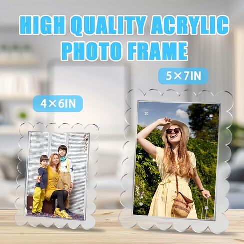 1 PACK 4 x 6 Picture Frame，Wavy Edge Photo Frame with Removable Magnetic Stand, Magnetic Picture Frames for Refrigerator or Desk in Saudi Arabia