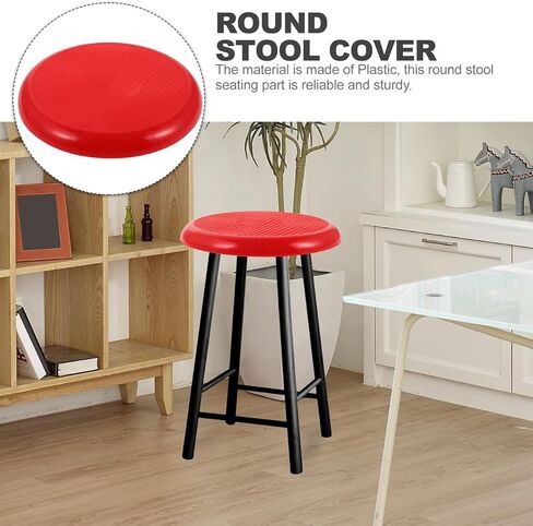Round Plastic Stool Seat Cover Replacement for Canteen Stools Durable Plastic Surface Bar Stool Covers and Stool Cushions for Dining and Garden Use in Saudi Arabia
