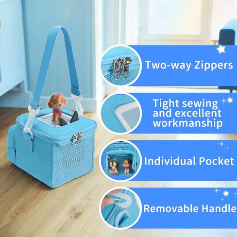 Beautyflier Carrying Case متوافقة مع مجموعة Starter Attlio Adio Toniebox ، ومنظم أكياس التخزين لأرقام Tonies الإبداعية ، وحامل حمل حقيبة للأطفال Toniebox Set (الأزرق) in Kuwait