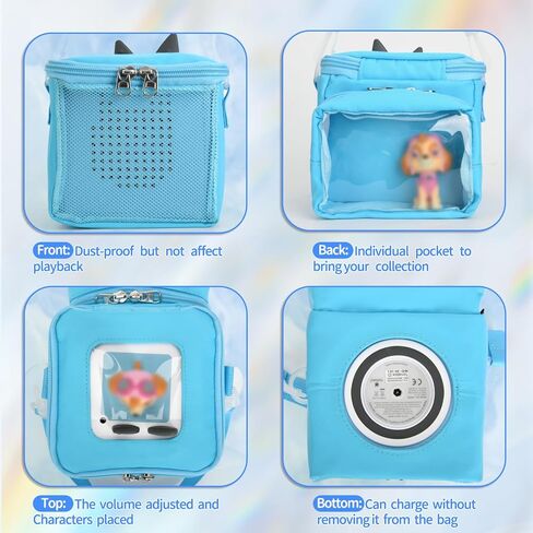 Beautyflier Carrying Case متوافقة مع مجموعة Starter Attlio Adio Toniebox ، ومنظم أكياس التخزين لأرقام Tonies الإبداعية ، وحامل حمل حقيبة للأطفال Toniebox Set (الأزرق) in Kuwait