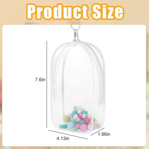 Large Clear Figure Display Bag with Keychain Case Blind Box Keychain Carrying Case Lipstick Charm for Collectibles in Kuwait