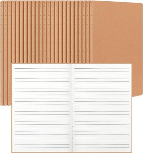 24 حزمة A5 محكم المبطنة Kraft Notebooks ، دفاتر اليومية ، دفتر ملاحظات تغطية ناع in Kuwait