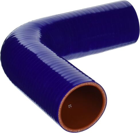 HPS HTSEC90-225-BLK Silicone High Temperature 4-ply Reinforced 90 degree Elbow Coupler Hose, 55 PSI Maximum Pressure, 4" Leg Length on each side, 2-1/4" ID, Black in Saudi Arabia