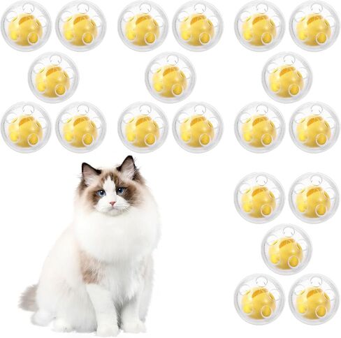20 PCS كرات حشرجة الموت إدراج صناديق صناديق الإصلاح صناديق دبلات صانع إدراج الكرة لليار لدمى جرو الحيوانات (24 ملم ، أصفر) in Kuwait