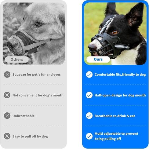 Dog Muzzle, Soft Basket Muzzle for Dogs, Dog Mouth Guard for Small Medium Large Dogs, Stop Biting, Chewing and Barking, Breathable & Comfortable to Drink,2# in Kuwait