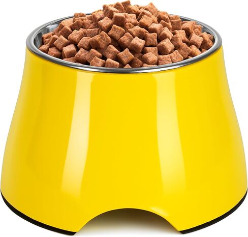 Raised Dog Bowls, Elevated Dog Bowls for Wearing Cone,Cocker Spaniel Long Ears,Neck Stress-Free,Non-Slip Stianless Steel Bowl for Medium/Small Size Dogs in Saudi Arabia