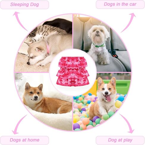 3 Pack Pet Soft Female Dog Diapers Washable Dog Diapers Female Reusable Dog Period Panties Puppy Diapers Female for Dog in Heat (Pink-XL) in Saudi Arabia