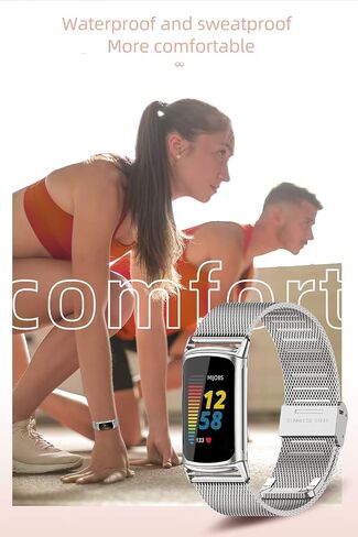 MIJOBS Metal Bands for Fitbit Charge 6 & Fitbit Charge 5, Stainless Steel Strap Adjustable Replacement Wristbands for Charge 6 Women Men in Saudi Arabia