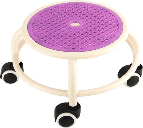 Tissting Rolling Stool Low Swivel Stool 7x11 Inch Plastic Rolling Chair with Wheels, Universal Roller Seat for Home, Office, School(Gray) in Saudi Arabia